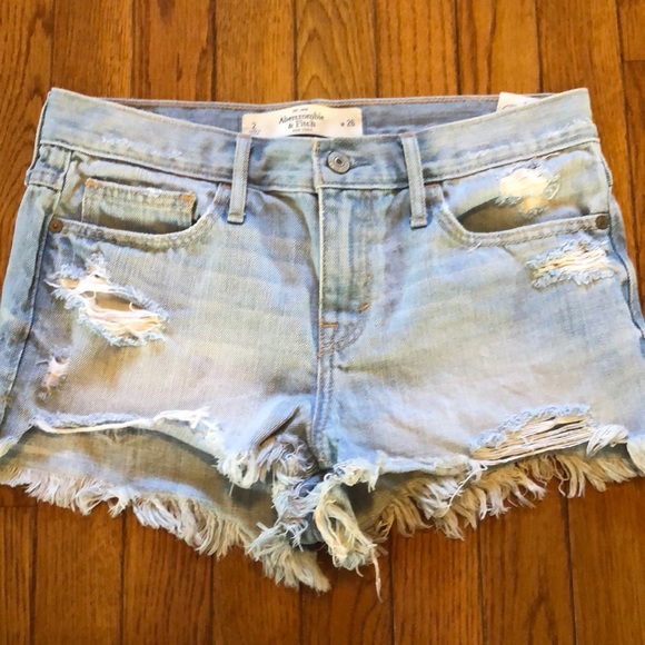 Abercrombie & Fitch Pants - A&F destroyed jean shorts size 2.